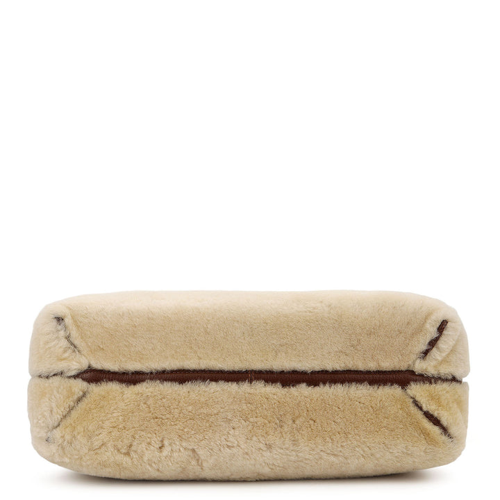 Fur Shopper Bag - Beige