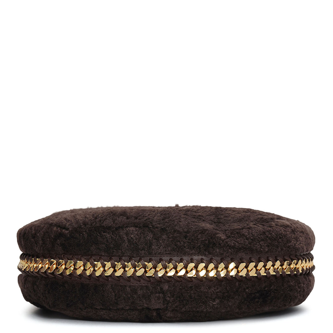 Medium Fur Leather Hobo - Brown
