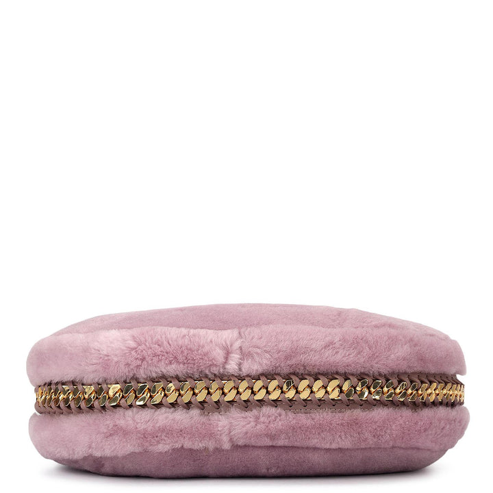 Medium Fur Leather Hobo - Purple