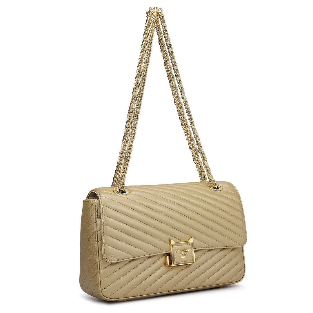 Chevron Double Chain Bag (M)