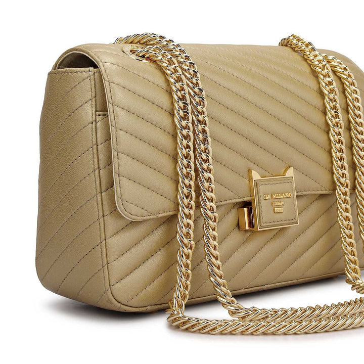 Chevron Double Chain Bag (M)