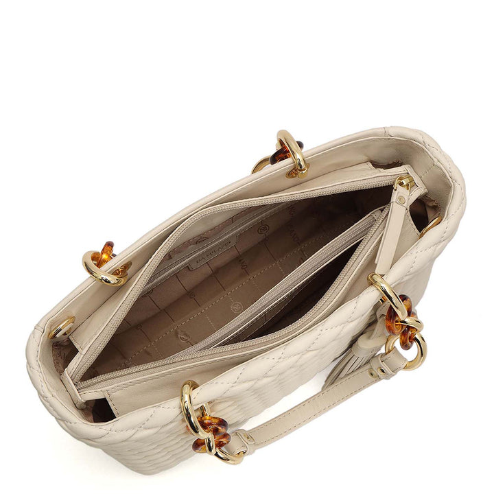 Medium Mabel Satchel - Beige