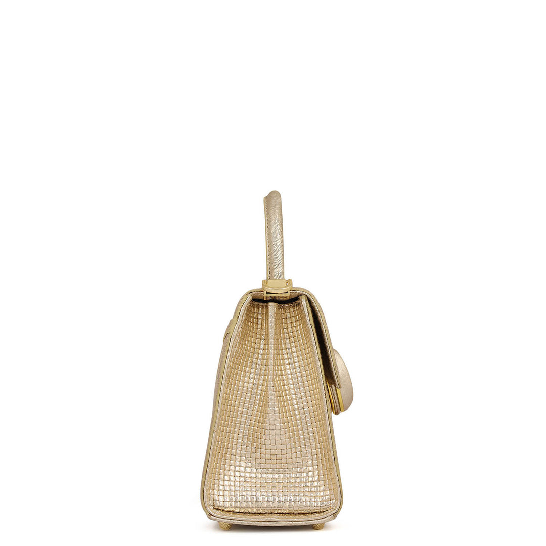 Metallic Top Handle Bag (S)
