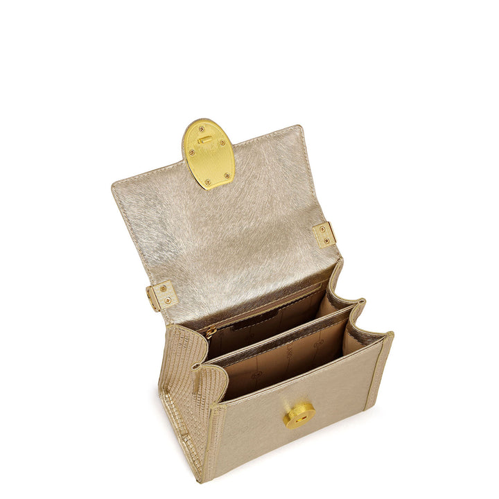 Metallic Top Handle Bag (S)