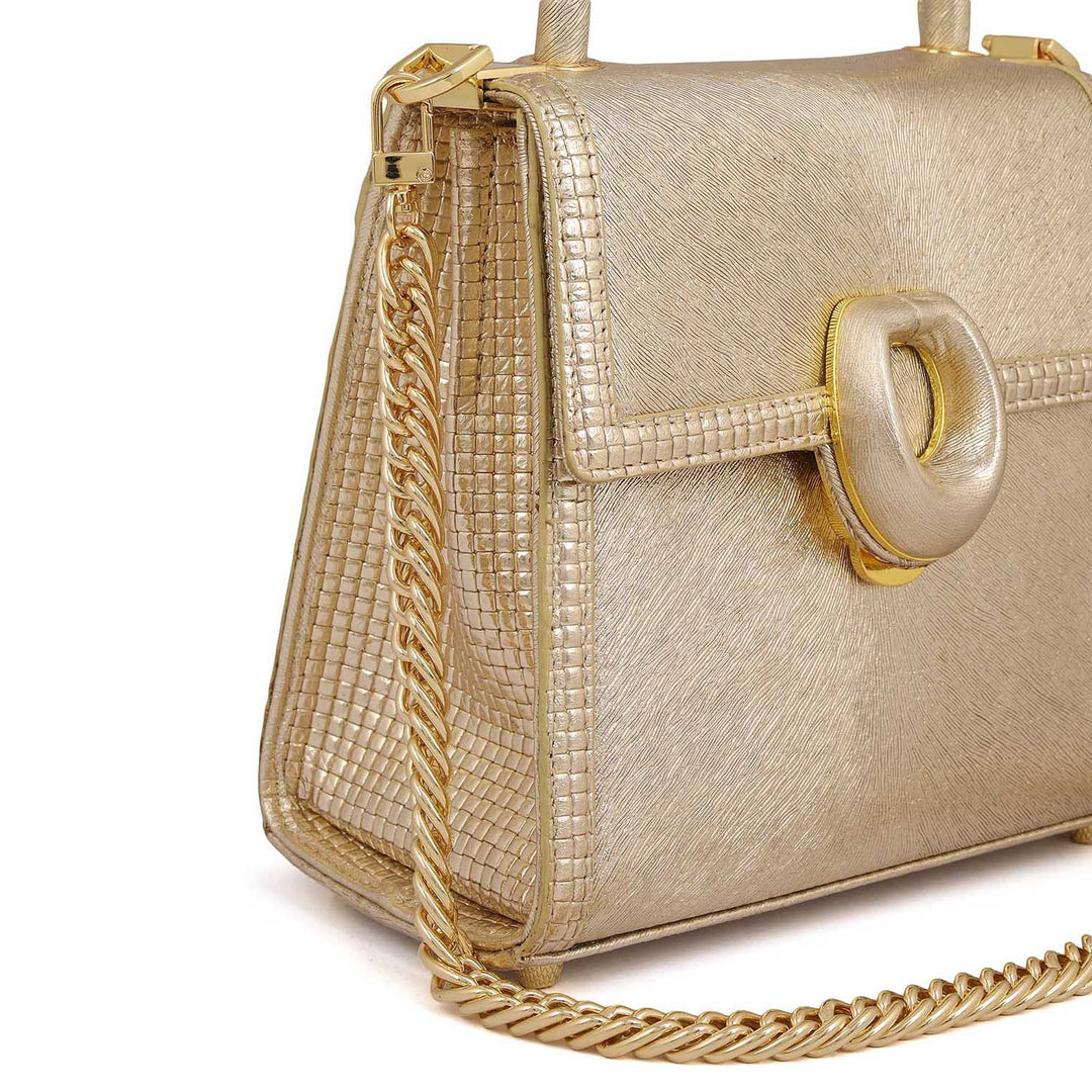 Metallic Top Handle Bag (S)