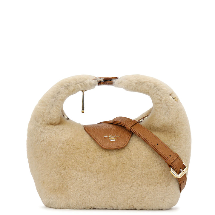 Fur Baguette - Beige & Cognac