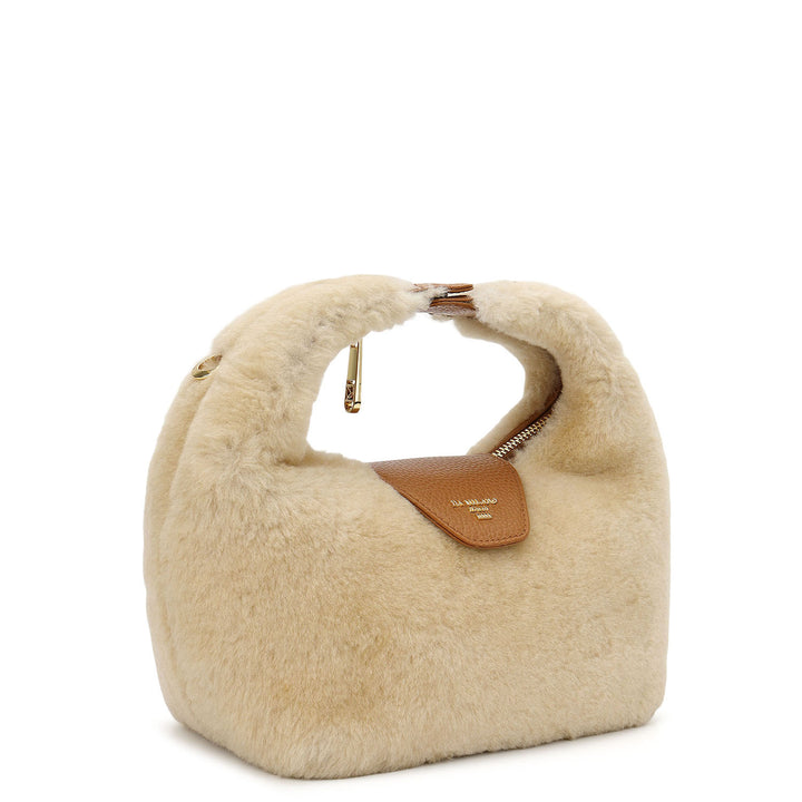 Fur Baguette - Beige & Cognac