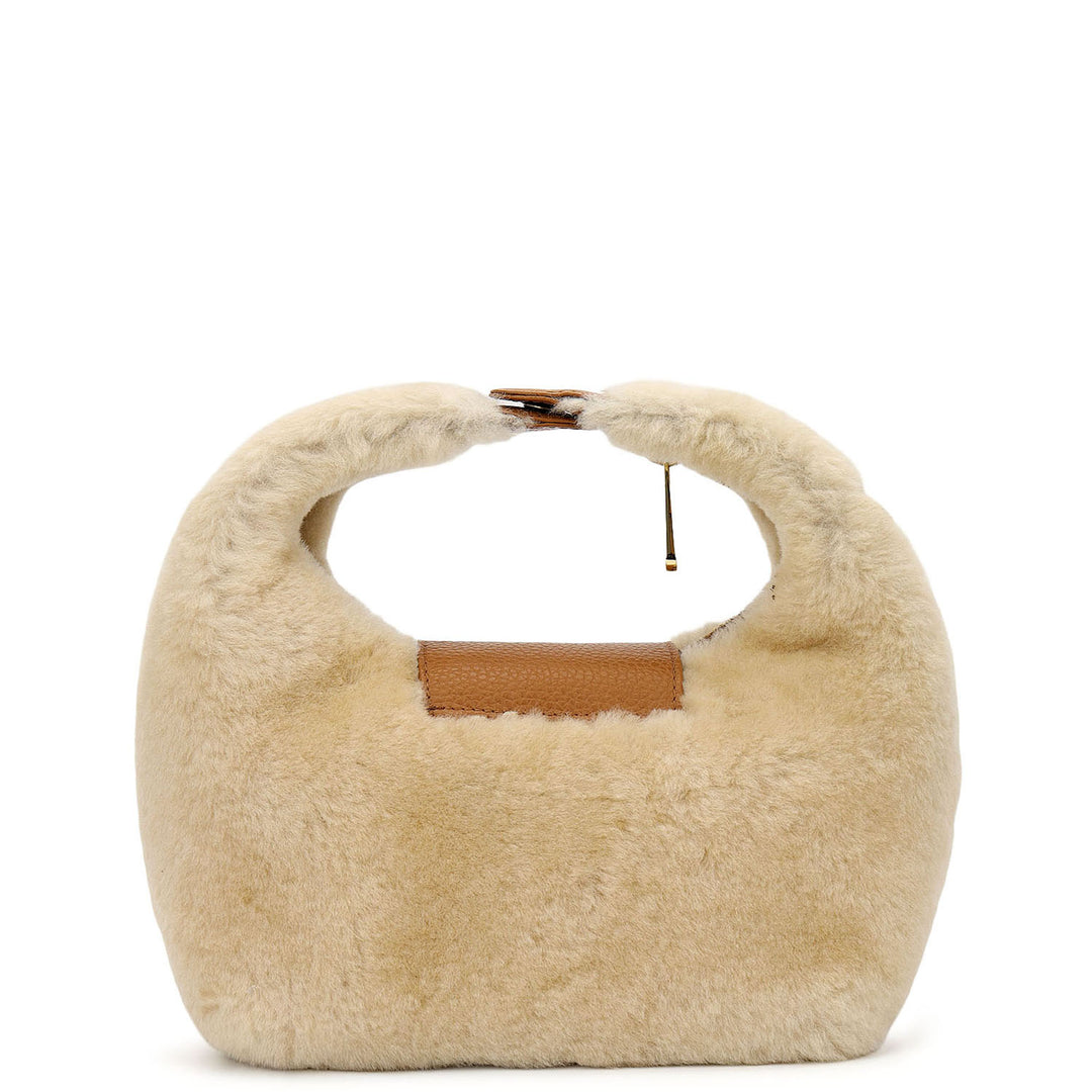 Fur Baguette - Beige & Cognac