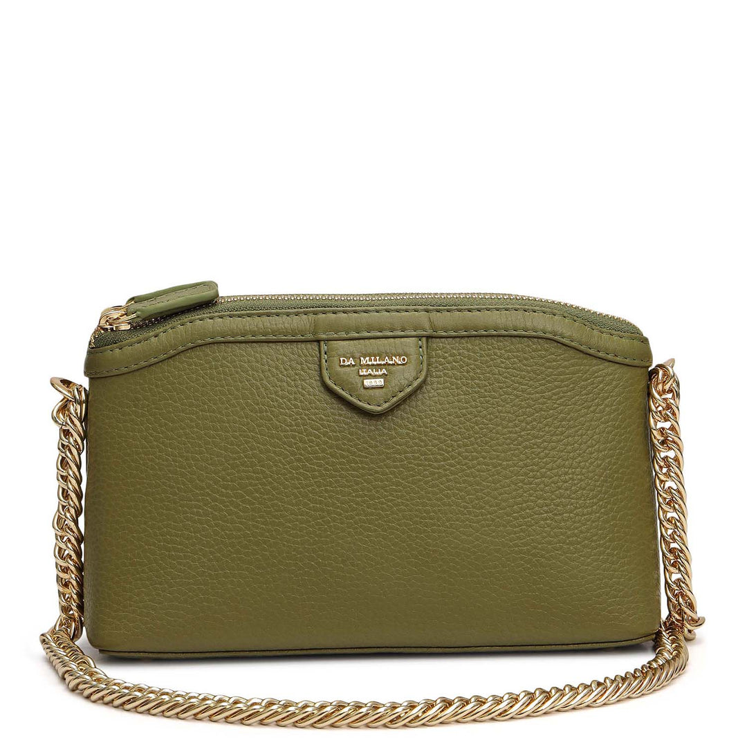 Small Wax Leather Baguette - Fern