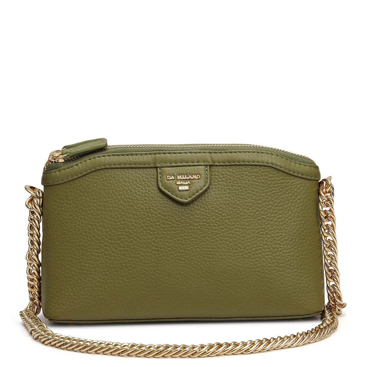 Small Wax Leather Baguette - Fern