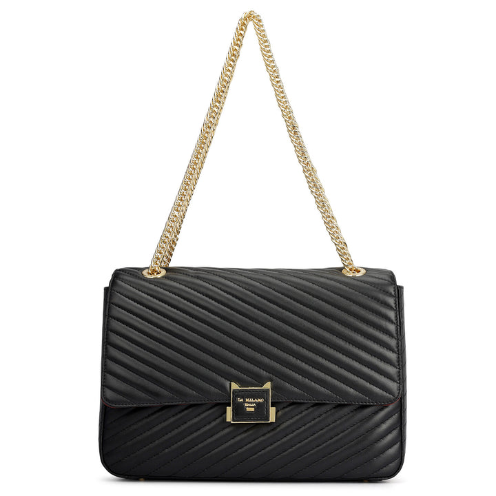 Chevron Double Chain Bag (L)