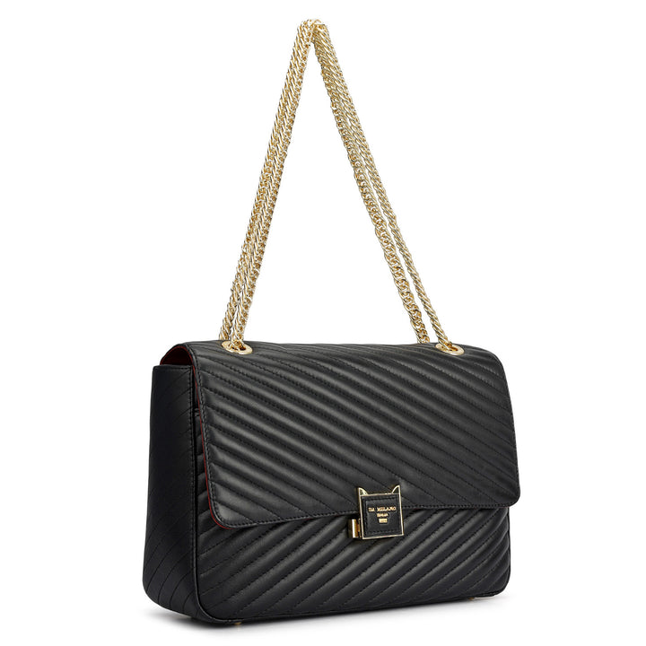 Chevron Double Chain Bag (L)