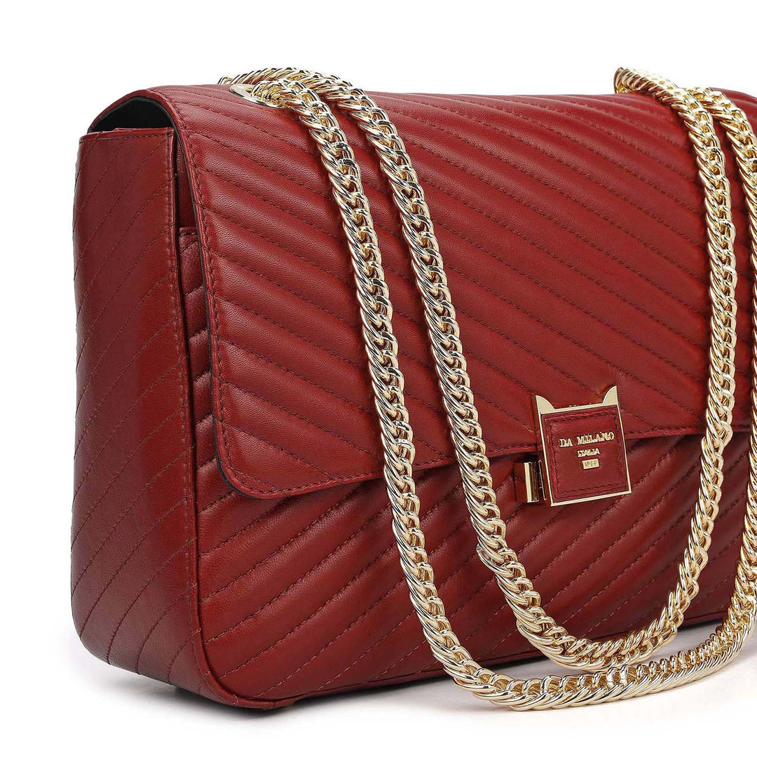 Chevron Double Chain Bag (L)