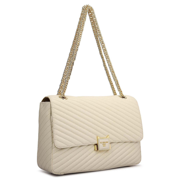 Chevron Double Chain Bag (L)