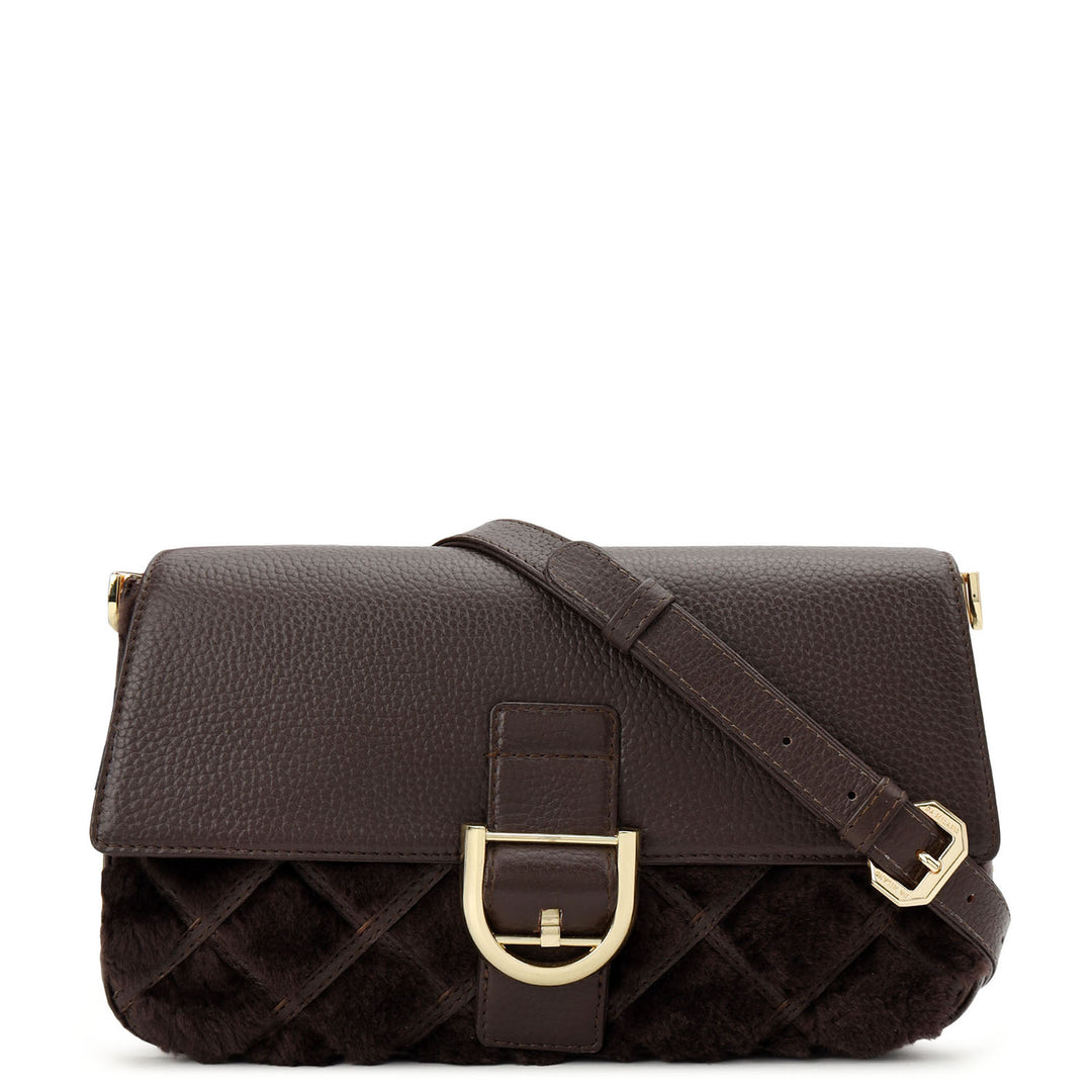 Fur Sling Bag - Chocolate