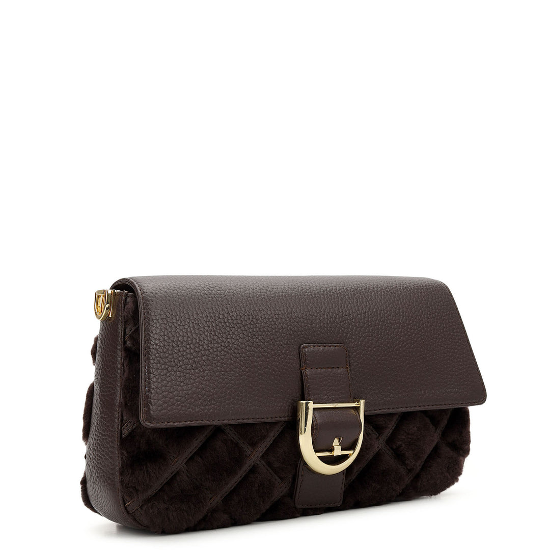 Fur Sling Bag - Chocolate