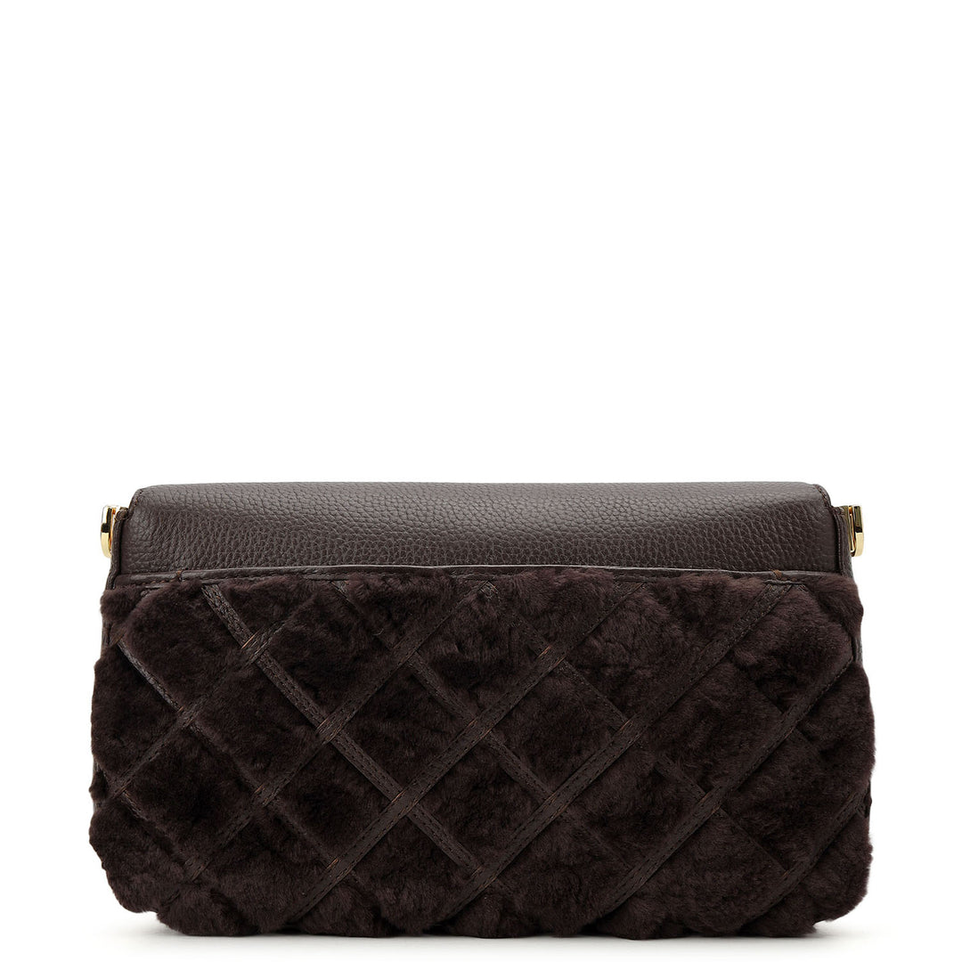 Fur Sling Bag - Chocolate