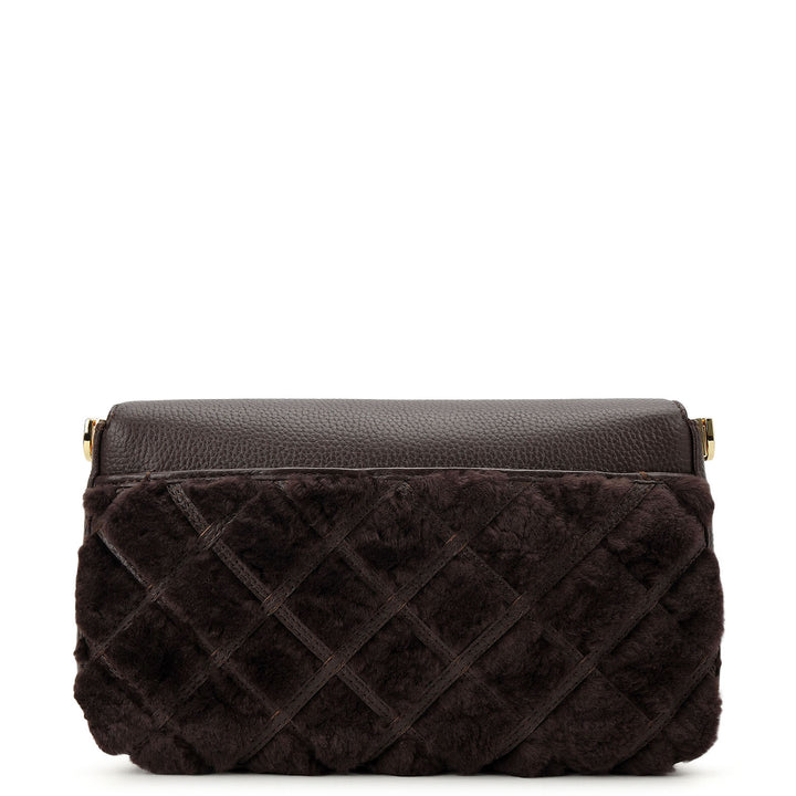 Fur Sling Bag - Chocolate