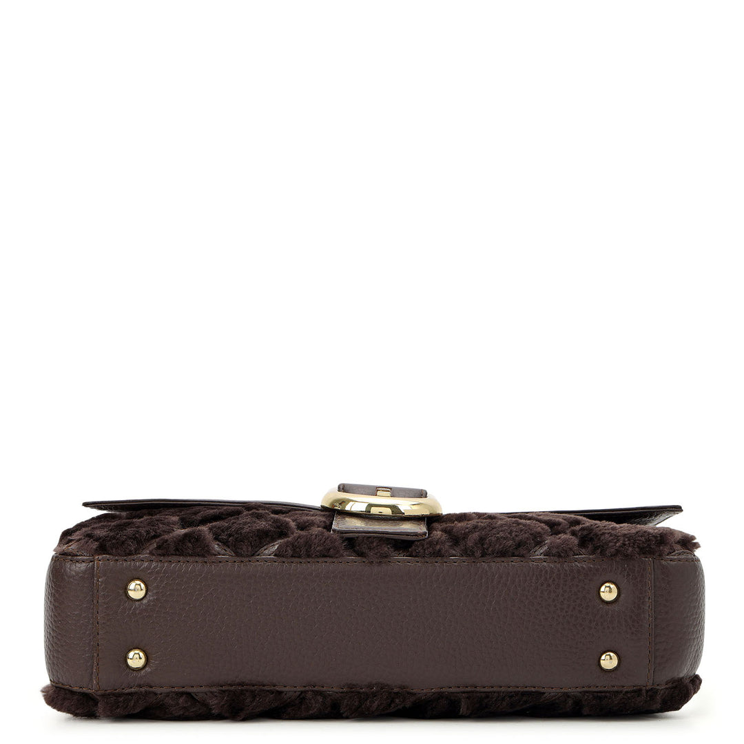 Fur Sling Bag - Chocolate