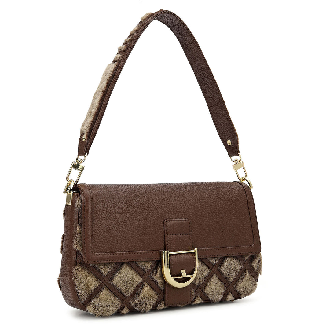 Fur Baguette - Grey & Brown