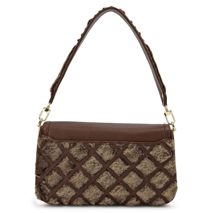 Fur Baguette - Grey & Brown