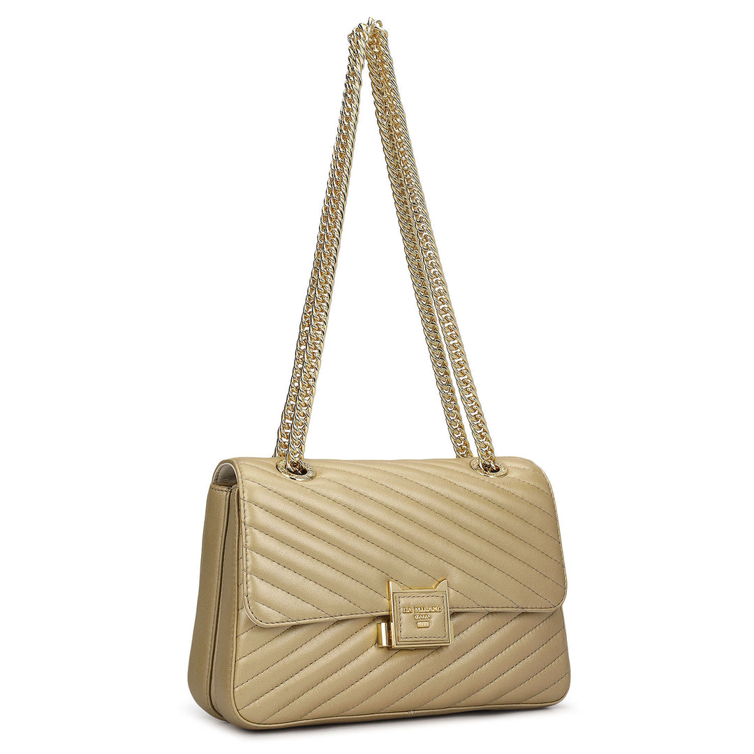 Chevron Double Chain Bag (S)