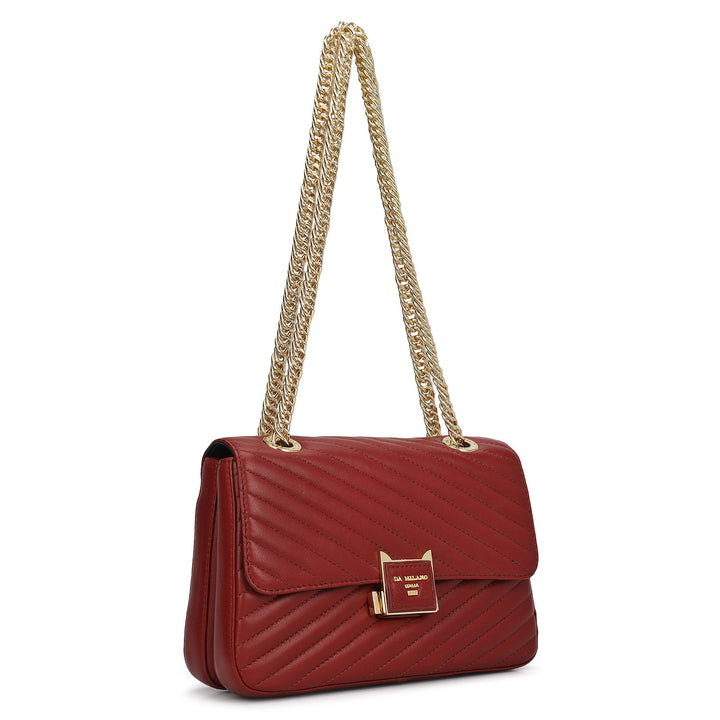 Chevron Double Chain Bag (S)