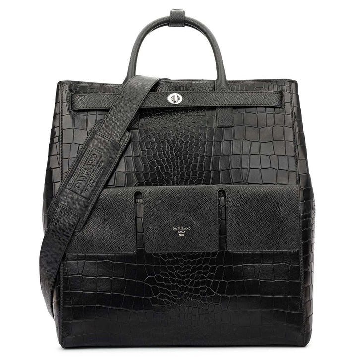 Croco Franzy Luggage Bag - Black