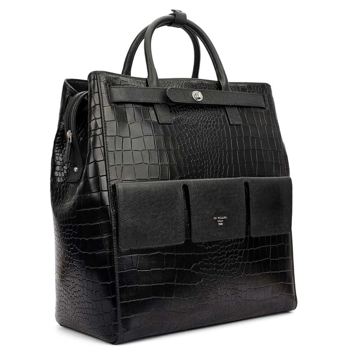 Croco Franzy Luggage Bag - Black