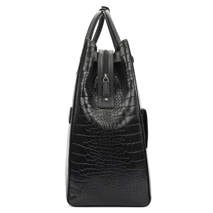 Croco Franzy Luggage Bag - Black
