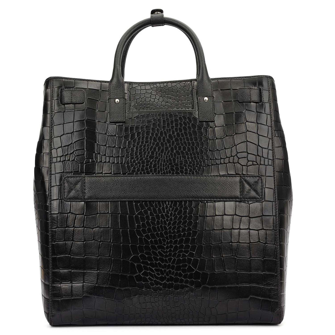 Croco Franzy Luggage Bag - Black