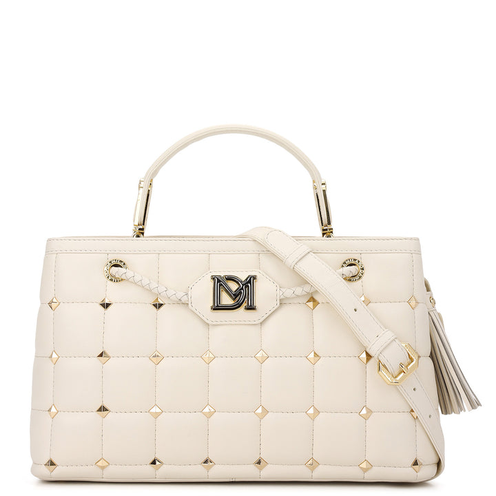 Quilted Top Handle Bag - Marshmallow