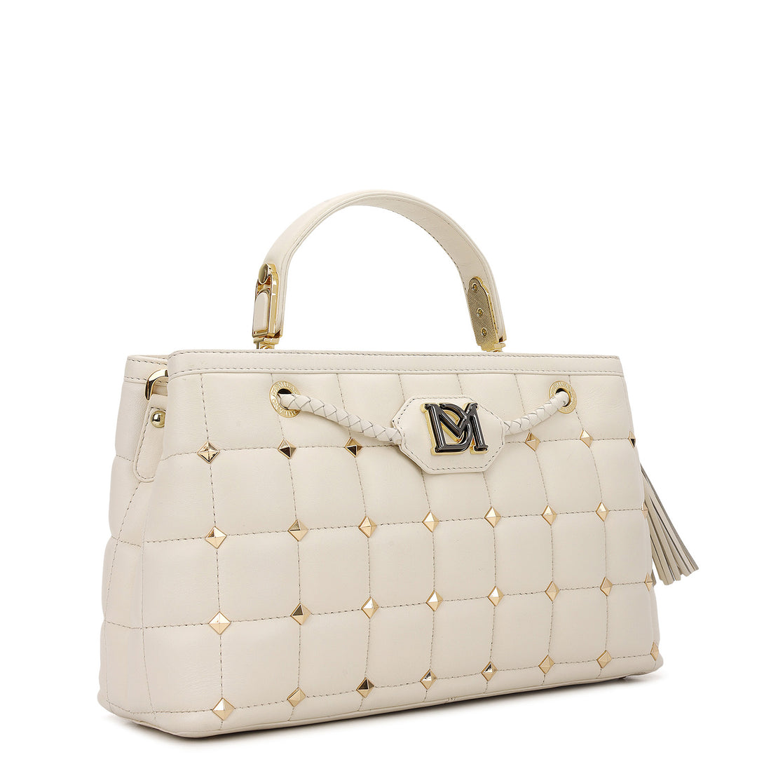 Quilted Top Handle Bag - Marshmallow