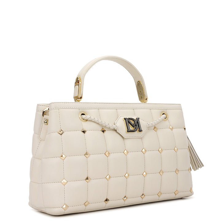 Quilted Top Handle Bag - Marshmallow