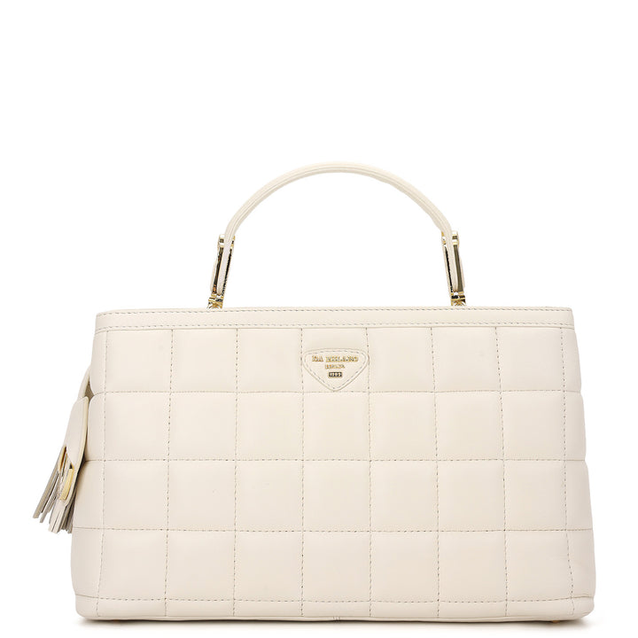 Quilted Top Handle Bag - Marshmallow