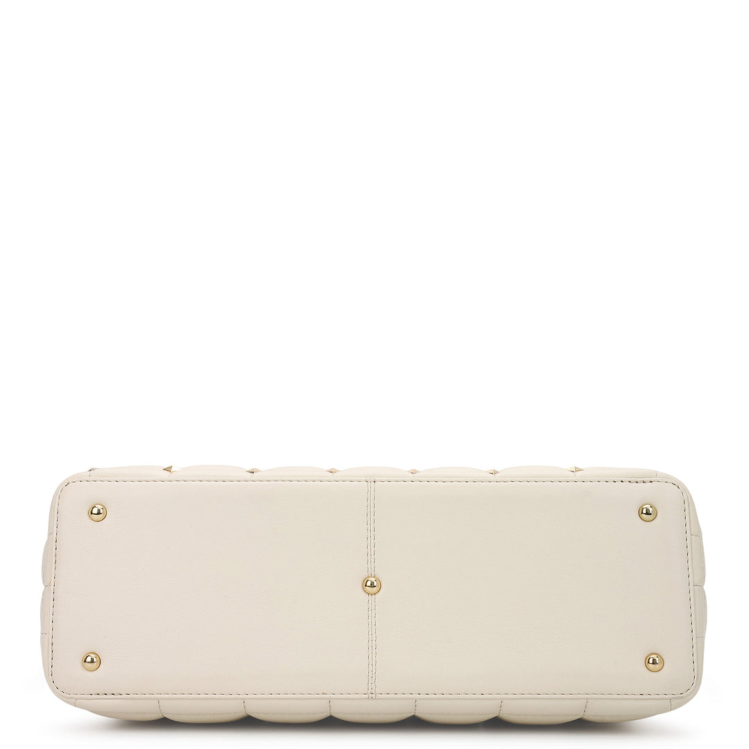 Quilted Top Handle Bag - Marshmallow