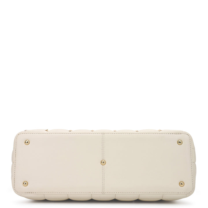 Quilted Top Handle Bag - Marshmallow