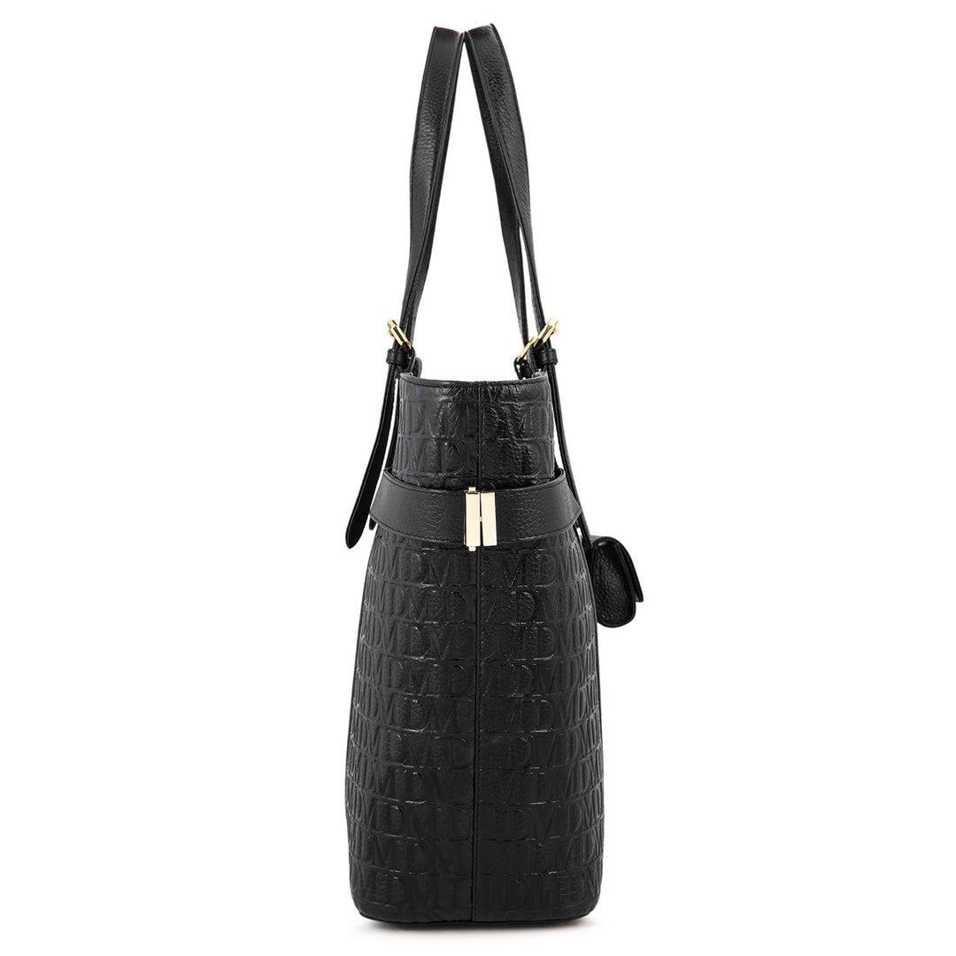 Monogram Shopper Bag - Black