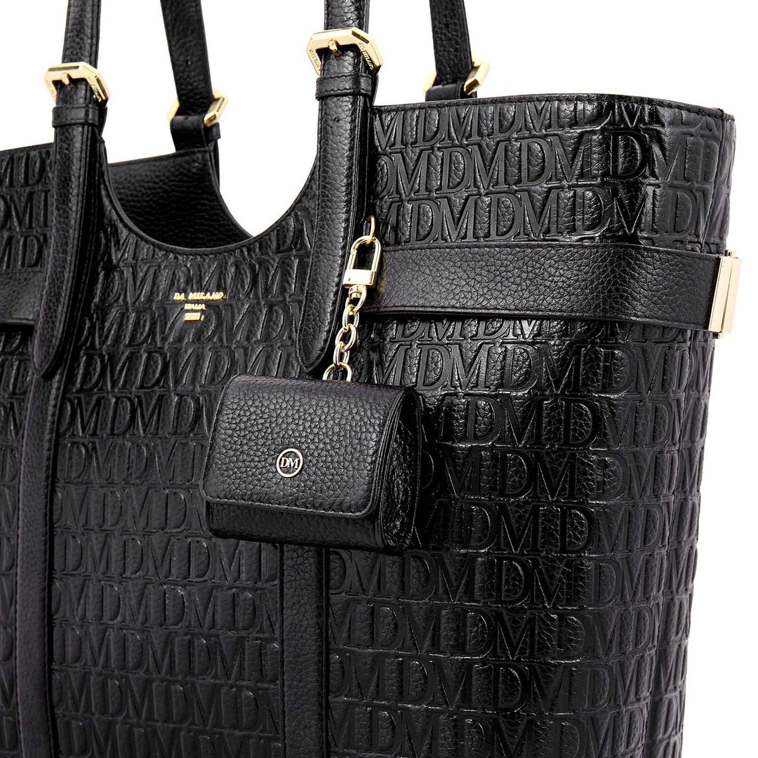 Monogram Shopper Bag - Black