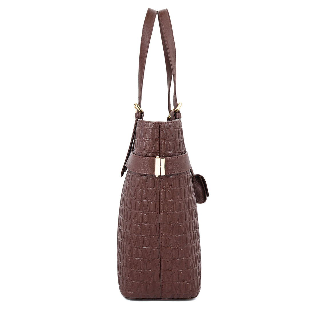 Monogram Shopper Bag - Mahogany