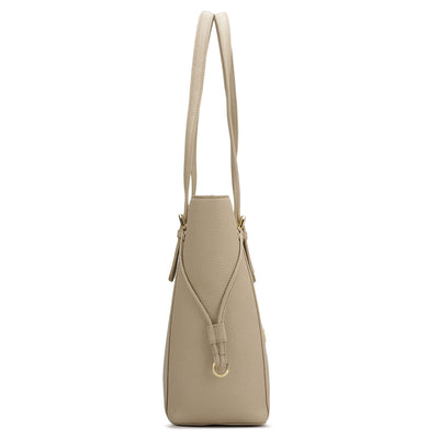 Large Wax Leather Tote - Dove