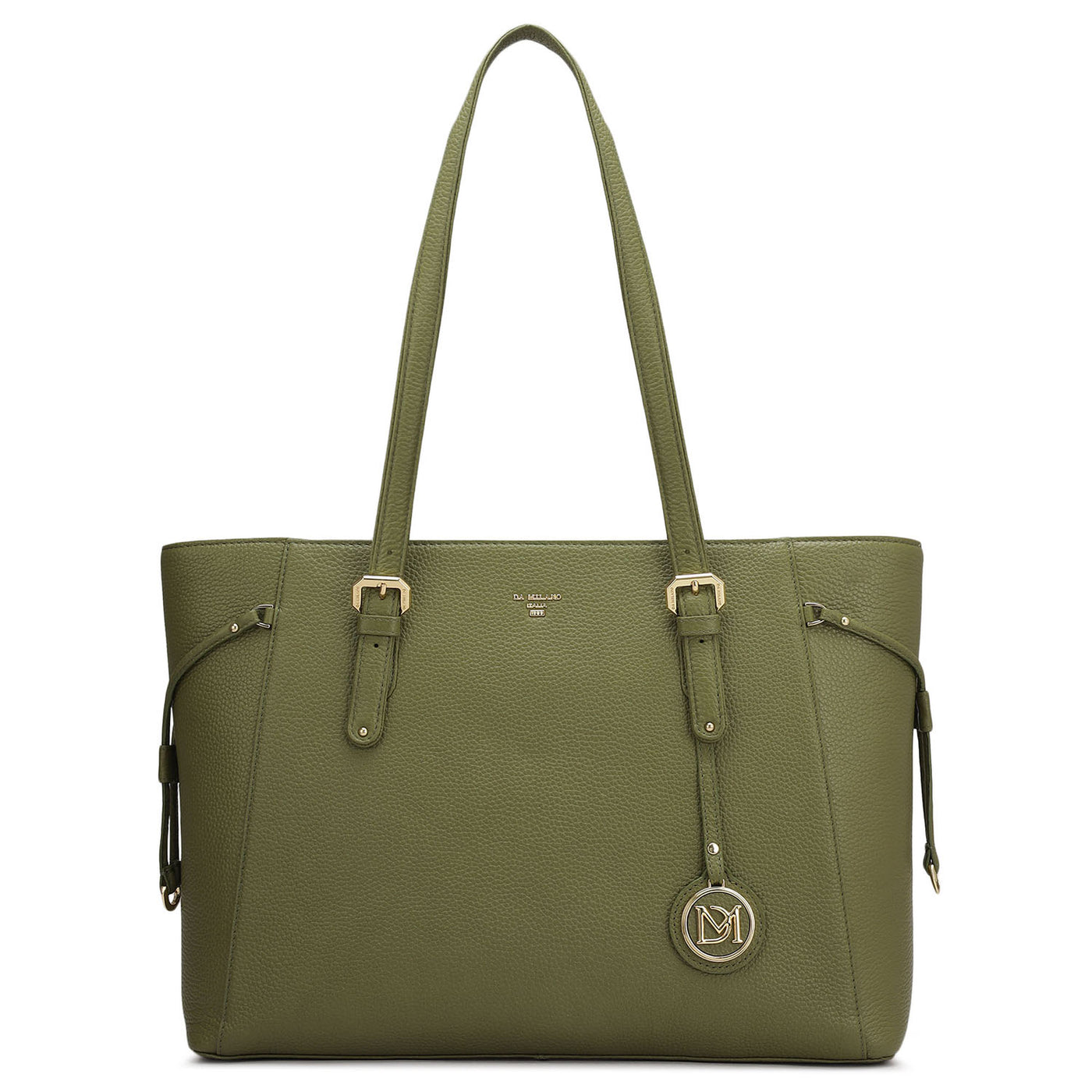 Large Wax Leather Tote - Fern