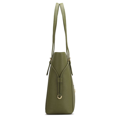 Large Wax Leather Tote - Fern