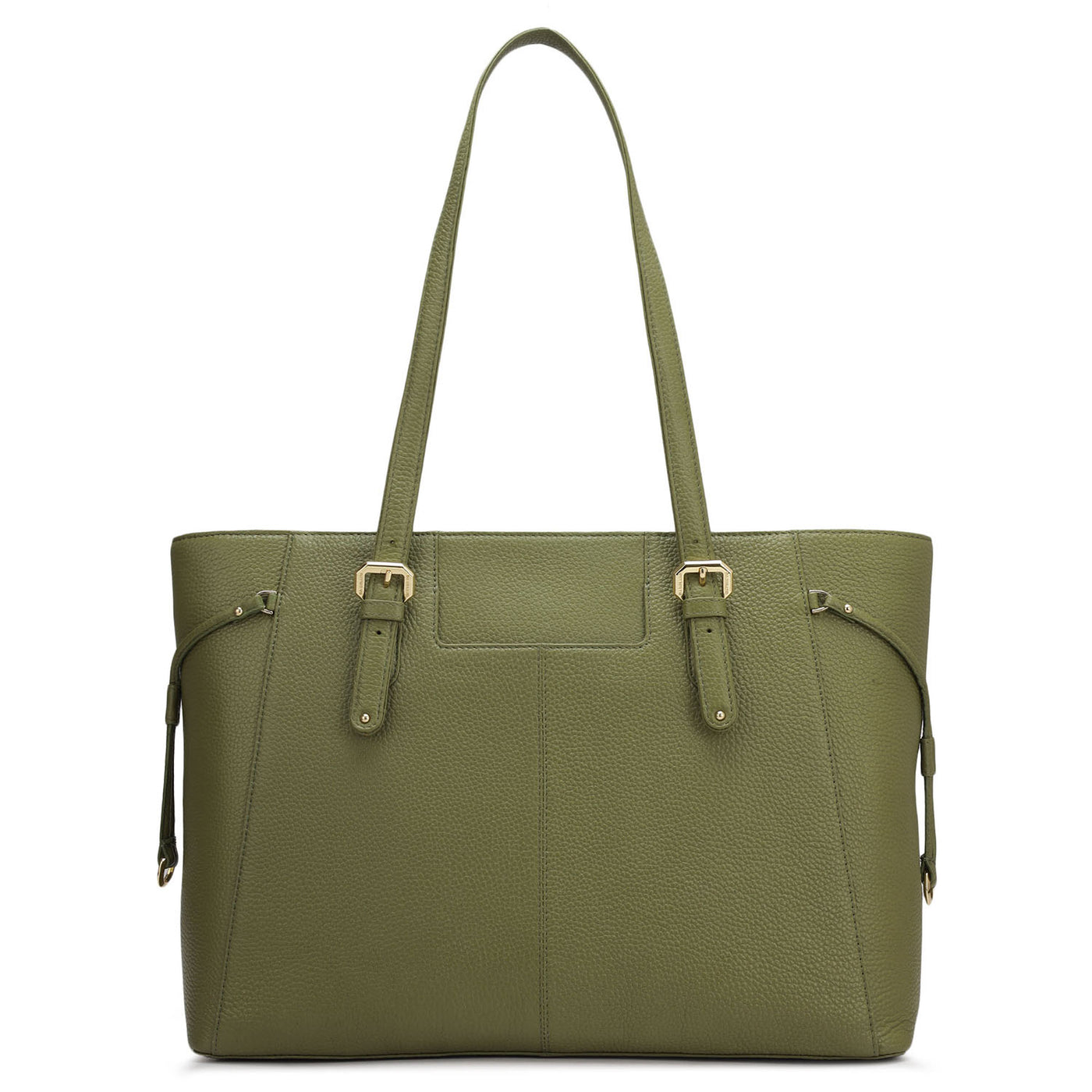 Large Wax Leather Tote - Fern