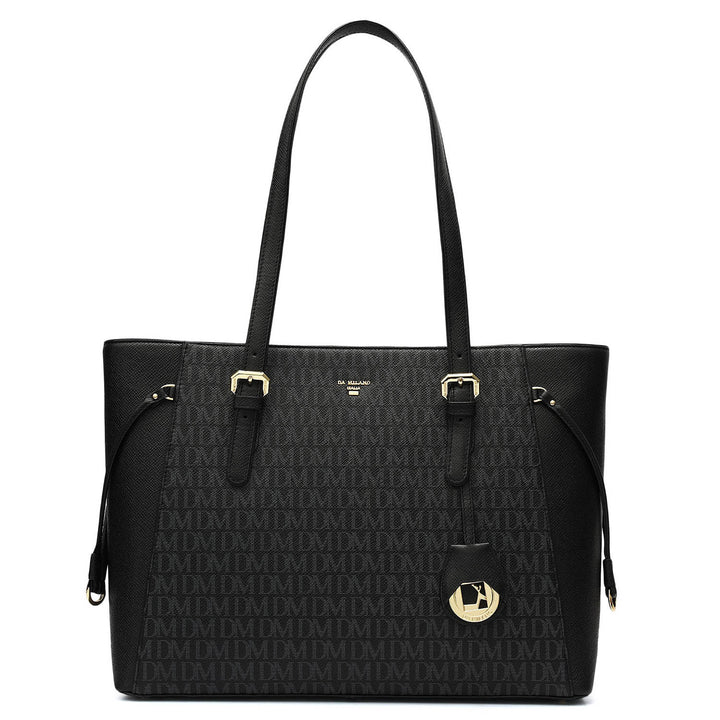 Medium Monogram Franzy Leather Tote - Black