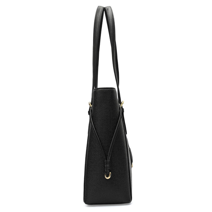 Medium Monogram Franzy Leather Tote - Black