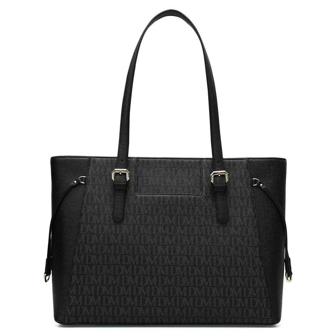 Medium Monogram Franzy Leather Tote - Black