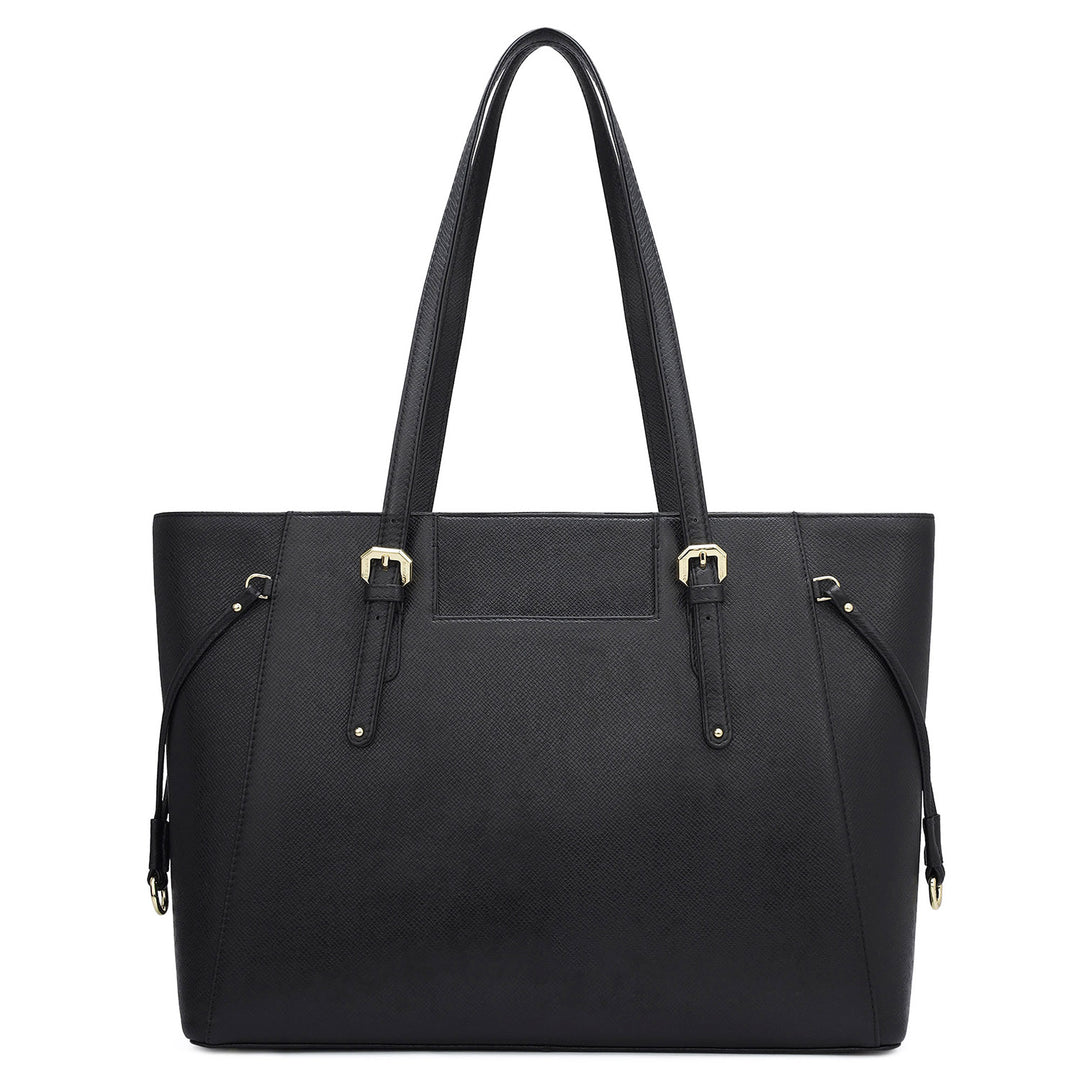Franzy Leather Tote - Black