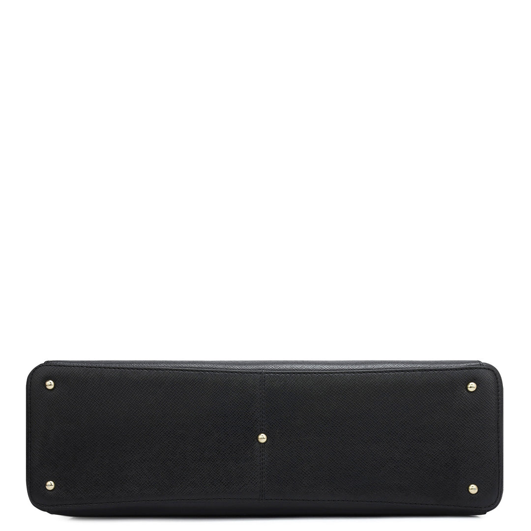 Franzy Leather Tote - Black