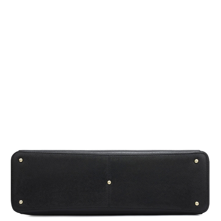 Franzy Leather Tote - Black